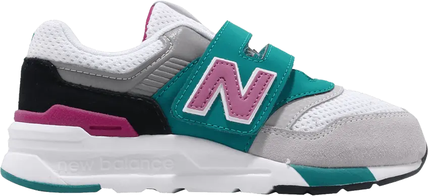  New Balance 997 Wide Kids &#039;White Grey Green Fuchsia&#039;