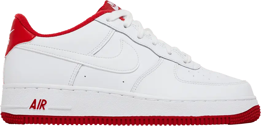  Nike Air Force 1 White University Red (GS)