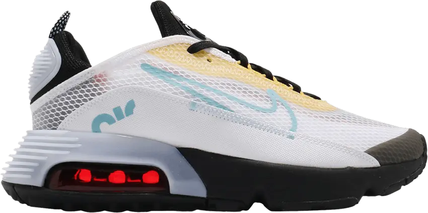  Nike Air Max 2090 White Yellow Aqua (GS)