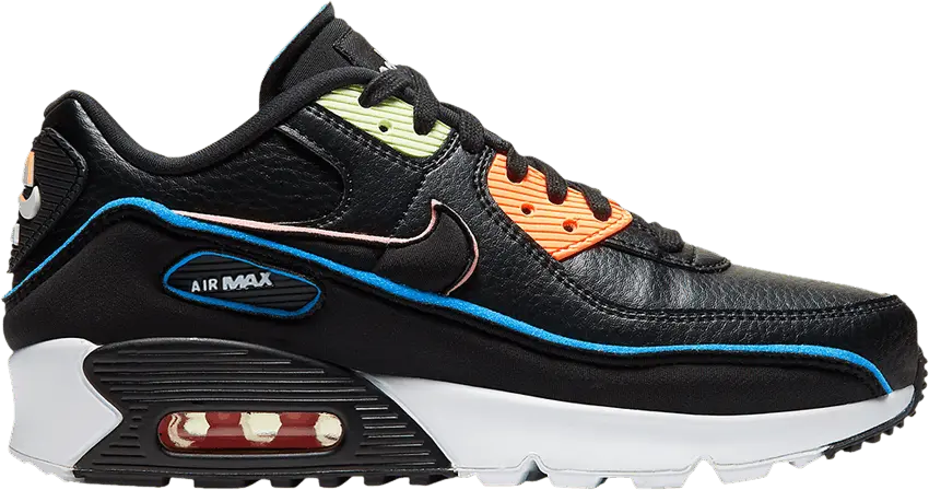  Nike Air Max 90 SE Black Multicolor (GS)