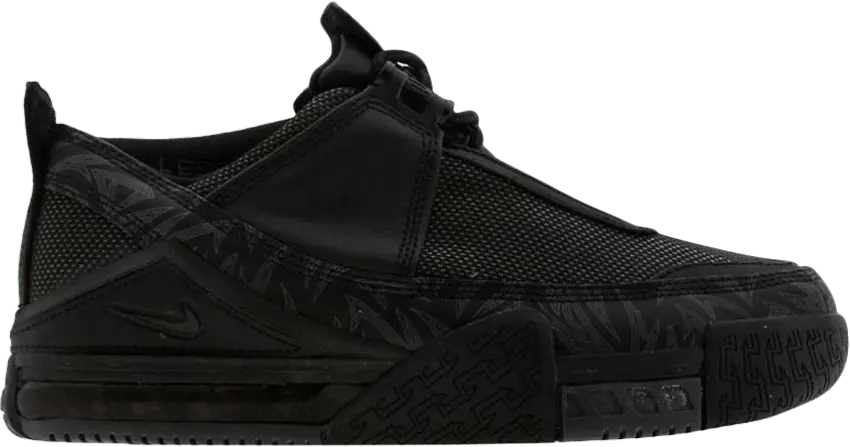  Nike Zoom LeBron 2 Low GS &#039;Triple Black&#039;