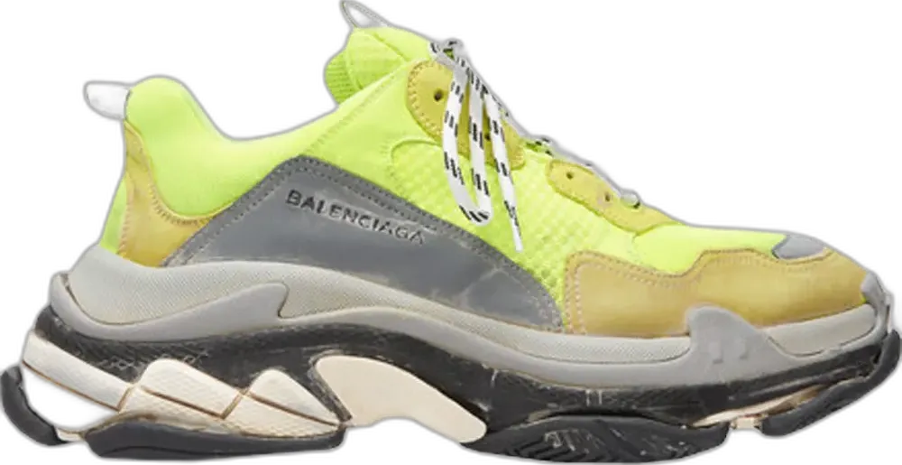  Balenciaga Triple S Neon Yellow