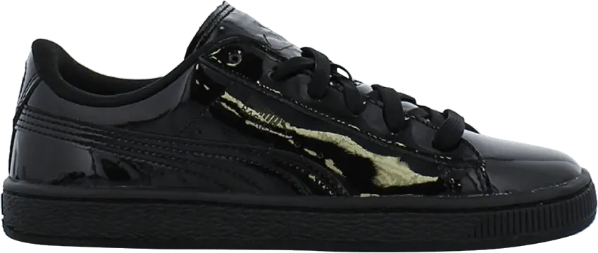  Puma Basket Classic Patent Jr &#039;Black&#039;