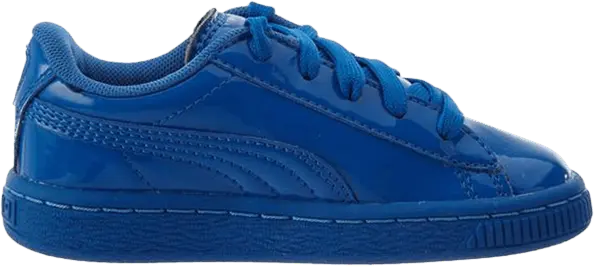  Puma Basket Classic Patent Toddler &#039;Royal&#039;