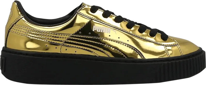  Puma Wmns Basket Platform &#039;Metallic Gold&#039;