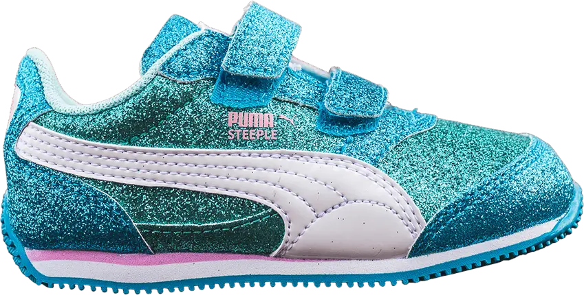 Puma Steeple Glitz Glam V Infant &#039;Aruba Blue&#039;