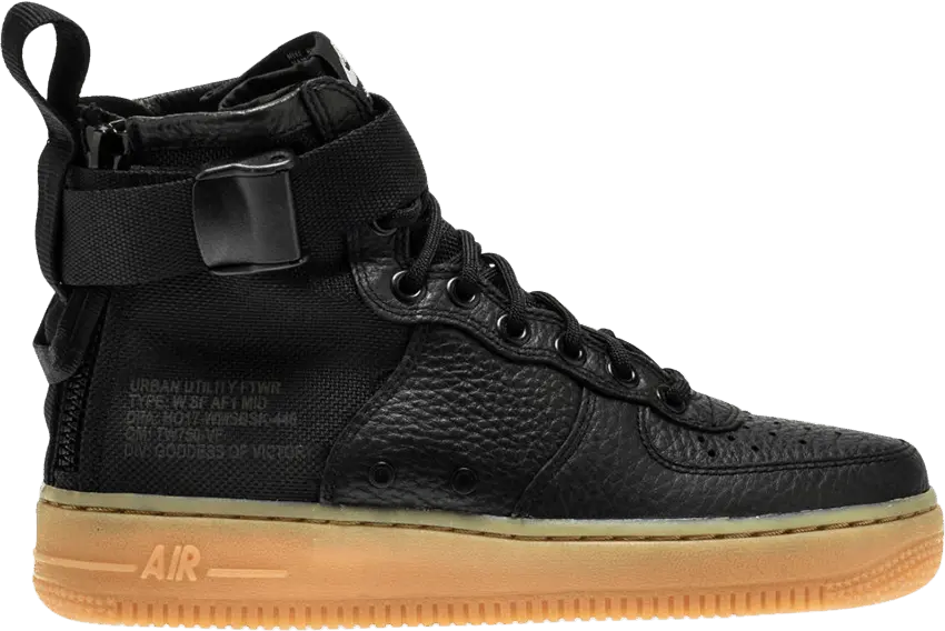  Nike SF Air Force 1 Mid Black Gum (Women&#039;s)