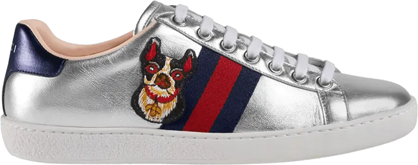  Gucci Wmns Ace &#039;Year of the Dog - Metallic Silver&#039;
