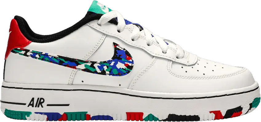  Nike Air Force 1 Low Crayon White Multi (GS)