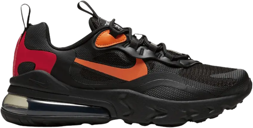  Nike Air Max 270 React Black Magma Orange (GS)