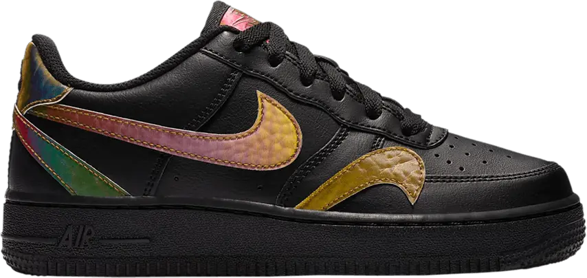  Nike Air Force 1 Low LV8 Misplaced Swooshes Black Multi (GS)