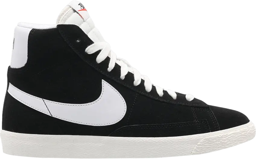  Nike Blazer Mid Suede Black White (GS)