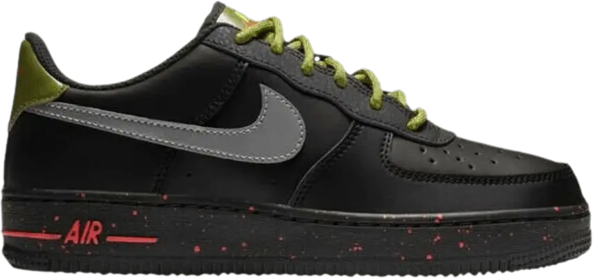  Nike Air Force 1 Low Black Asparagus (GS)