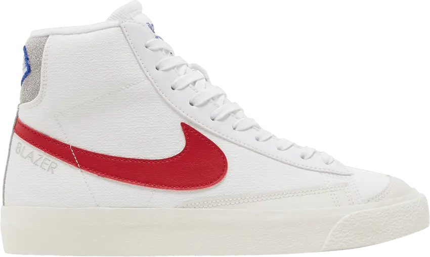  Nike Blazer Mid &#039;77 White Light Smoke Grey Phantom Gym Red (GS)