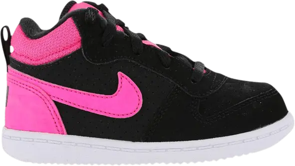  Nike Court Borough Mid TD &#039;Black Pink Blast&#039;