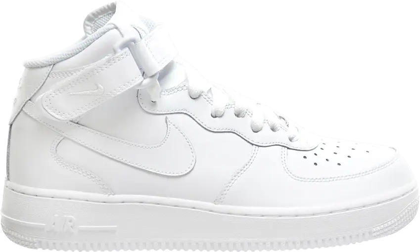  Nike Air Force 1 Mid GS &#039;White&#039;