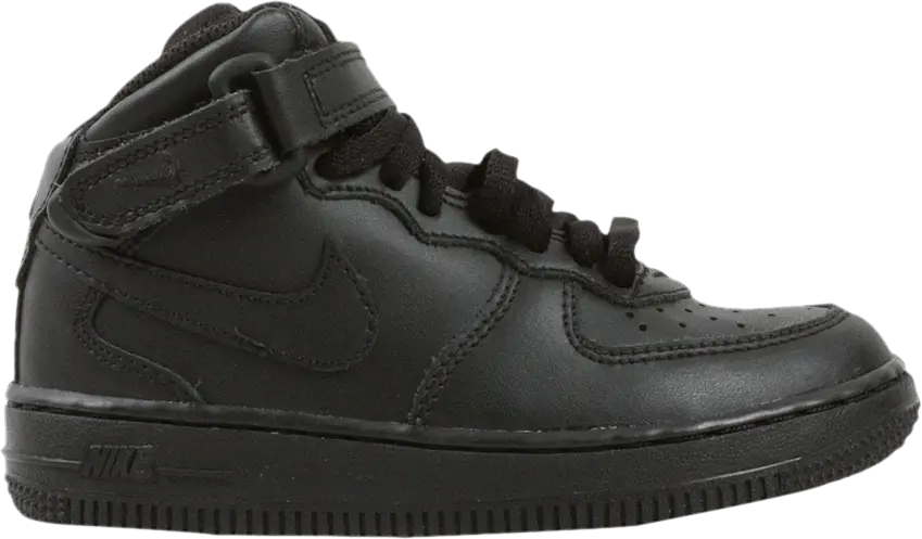  Nike Force 1 Mid PS &#039;Triple Black&#039;