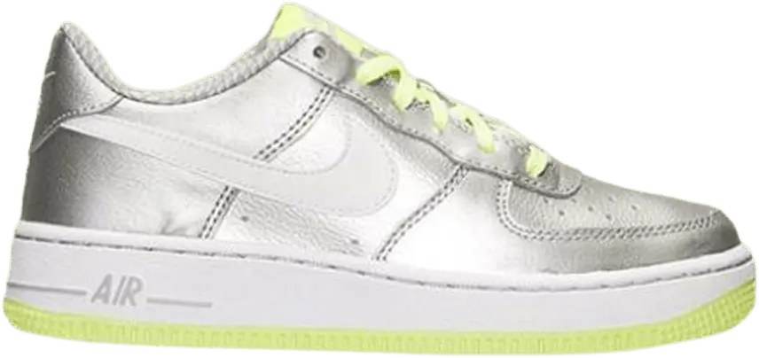 Nike Air Force 1 Low GS &#039;Metallic Silver Volt&#039;