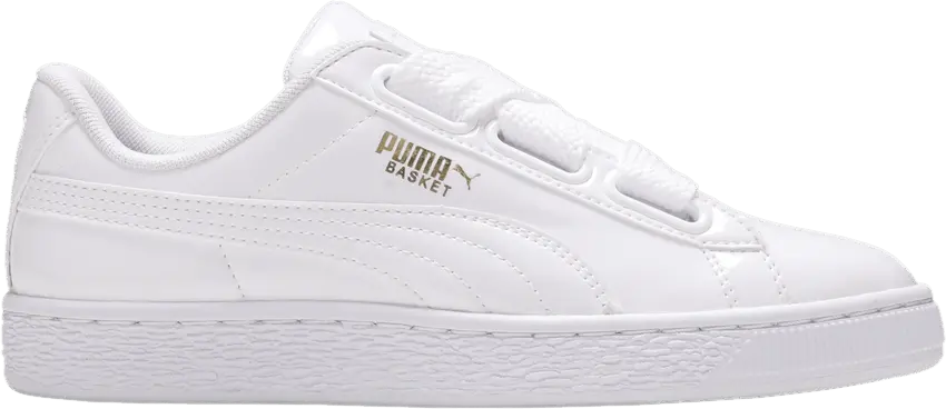  Puma Wmns Basket Heart Patent &#039;White&#039;