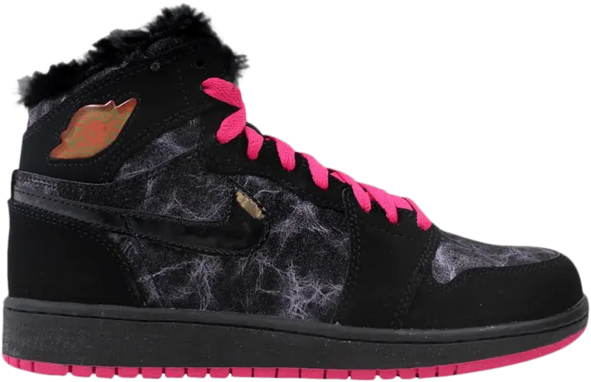  Air Jordan 1 Retro High Prem GS &#039;Black Vivid Pink&#039;