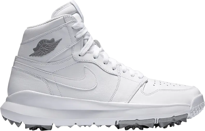  Jordan 1 Retro Golf Cleat White Metallic