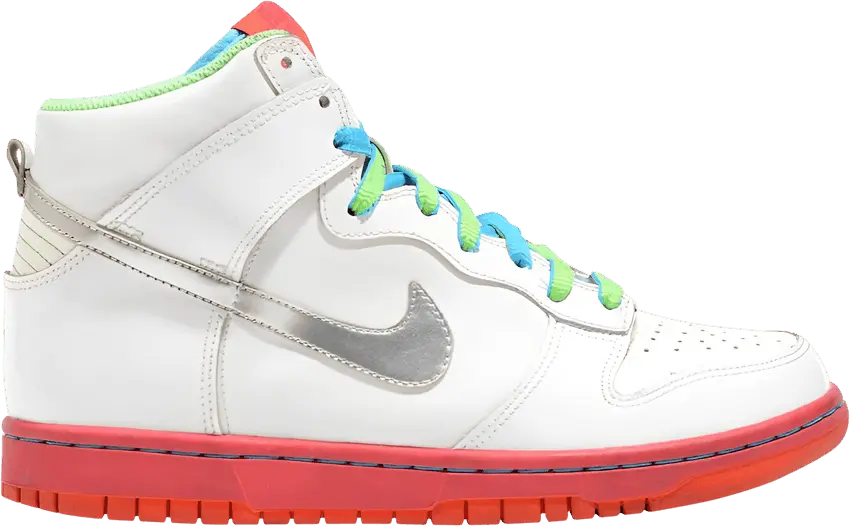  Nike Dunk High GS &#039;White Silver Cherry&#039;