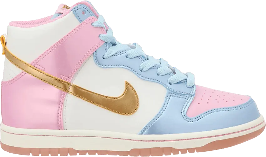  Nike Dunk High GS &#039;Sail Pink Blue&#039;