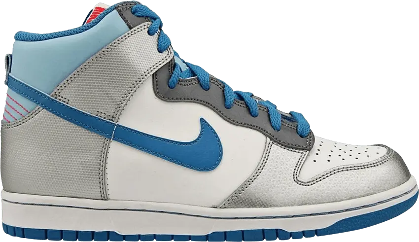  Nike Dunk High GS &#039;Blue Chill Metallic Silver&#039;