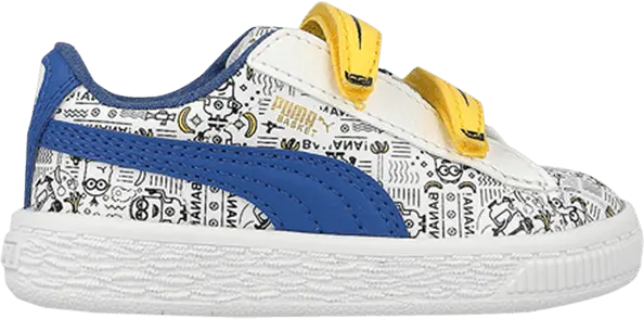  Puma Minions x Basket 5 Infant &#039;Banana - White&#039;