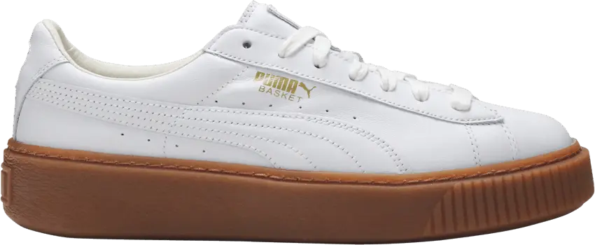  Puma Basket Platform Core Puma White  (Women&#039;s)