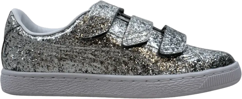  Puma Basket Starp Glitter Silver  (Women&#039;s)