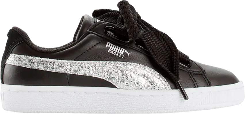  Puma Wmns Basket Heart &#039;Black Silver Glitter&#039;