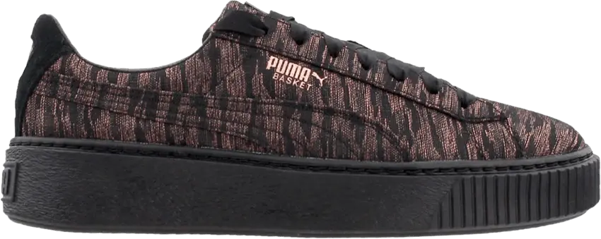  Puma Wmns Basket Platform &#039;Velvet Rope - Black&#039;