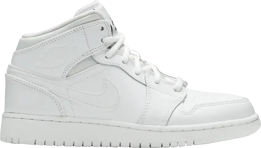  Jordan 1 Retro Mid White (2017) (GS)