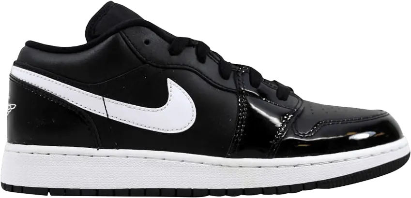  Jordan 1 Low Black Patent White (GS)