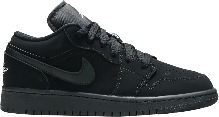  Air Jordan 1 Retro Low GS &#039;Triple Black&#039;