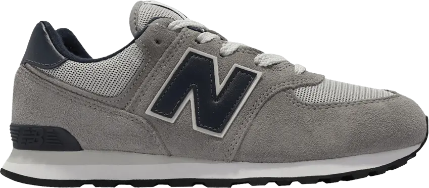  New Balance 574 Big Kid Wide &#039;Grey Navy&#039;