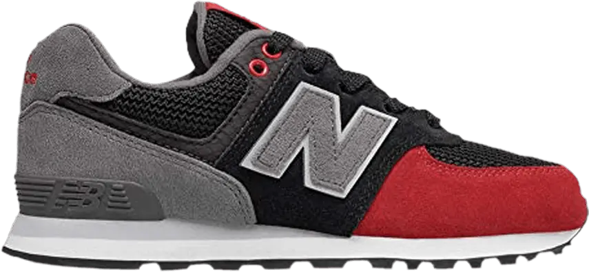  New Balance 574 Kids &#039;Black Red Grey&#039;