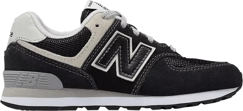  New Balance 574 Core Kids Wide &#039;Black Grey&#039;