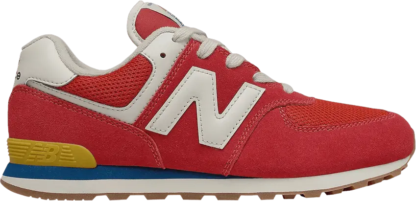  New Balance 574 Big Kid &#039;Rainbow Pack - Team Red&#039;