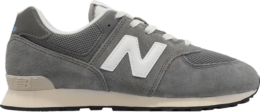  New Balance 574 Big Kid Wide &#039;Grey White&#039;