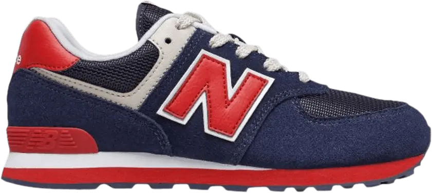  New Balance 574 Little Kid &#039;Navy Red&#039;