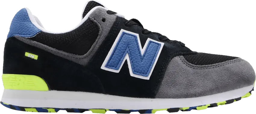  New Balance 574 Wide Kids &#039;Black Grey Blue&#039;