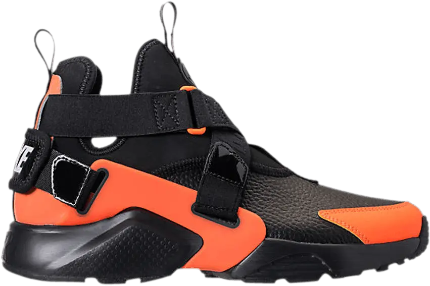  Nike Wmns Air Huarache City Utility &#039;Black Total Orange&#039;