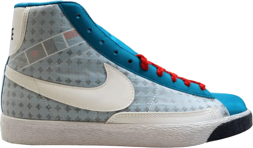  Nike Blazer High Neo Turquoise/Midnight Navy-Cement Red (Women&#039;s)