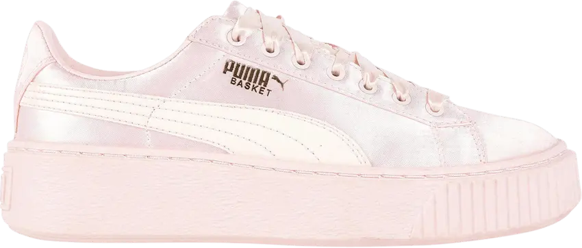  Puma Basket Platform Tween Jr &#039;Pearl&#039;