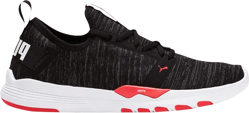  Puma Wmns Ignite Contender Knit &#039;Black Energy Red&#039;