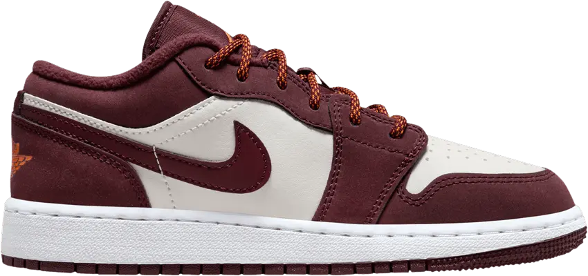  Air Jordan 1 Low GS &#039;Night Maroon&#039;