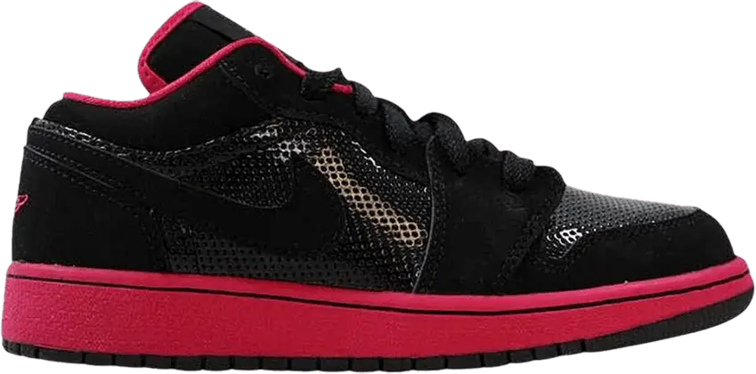  Air Jordan 1 Low GS &#039;Black Voltage Cherry&#039;