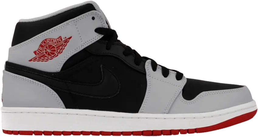  Air Jordan 1 Mid &#039;Red Grey&#039;